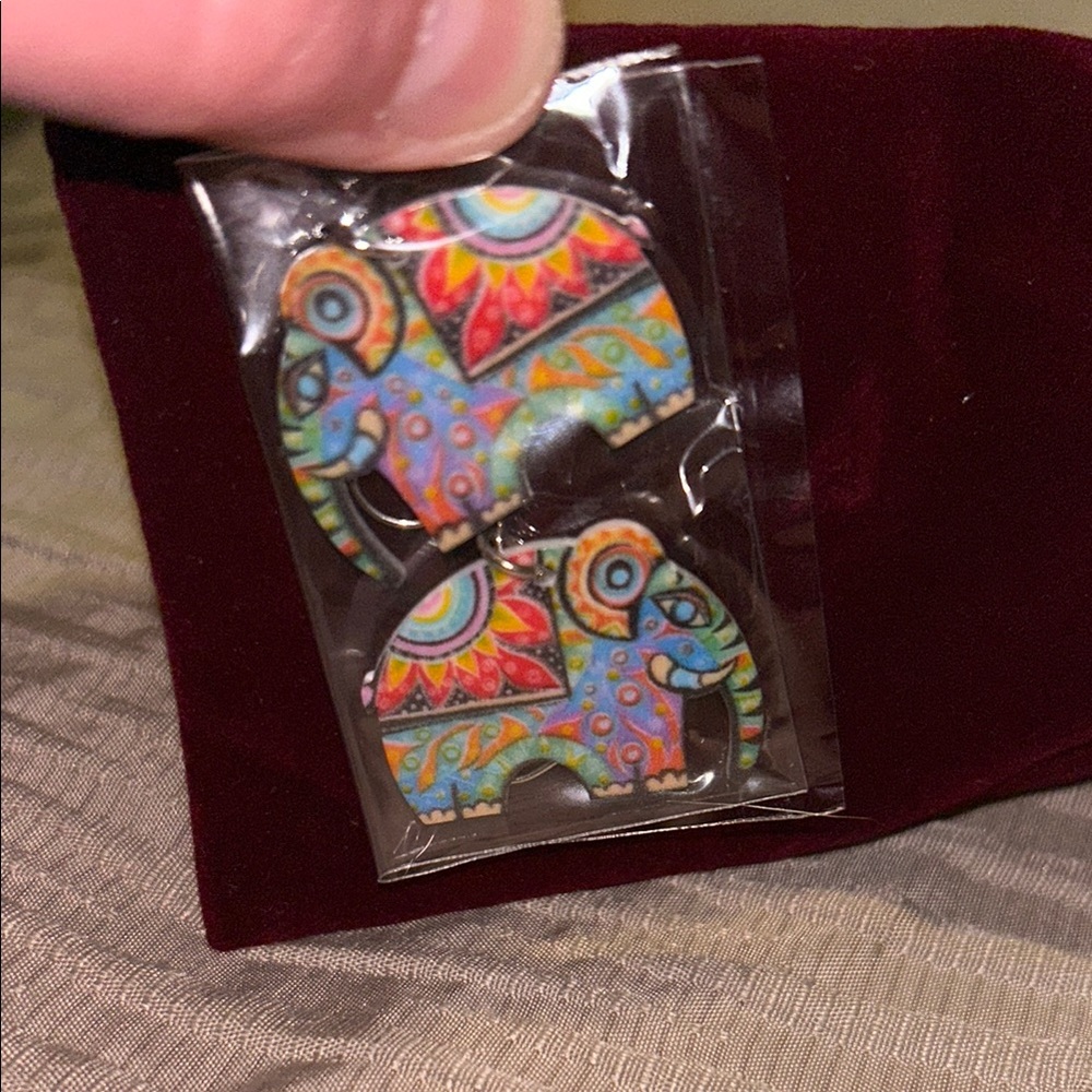 Colorful Elephant Earrings
